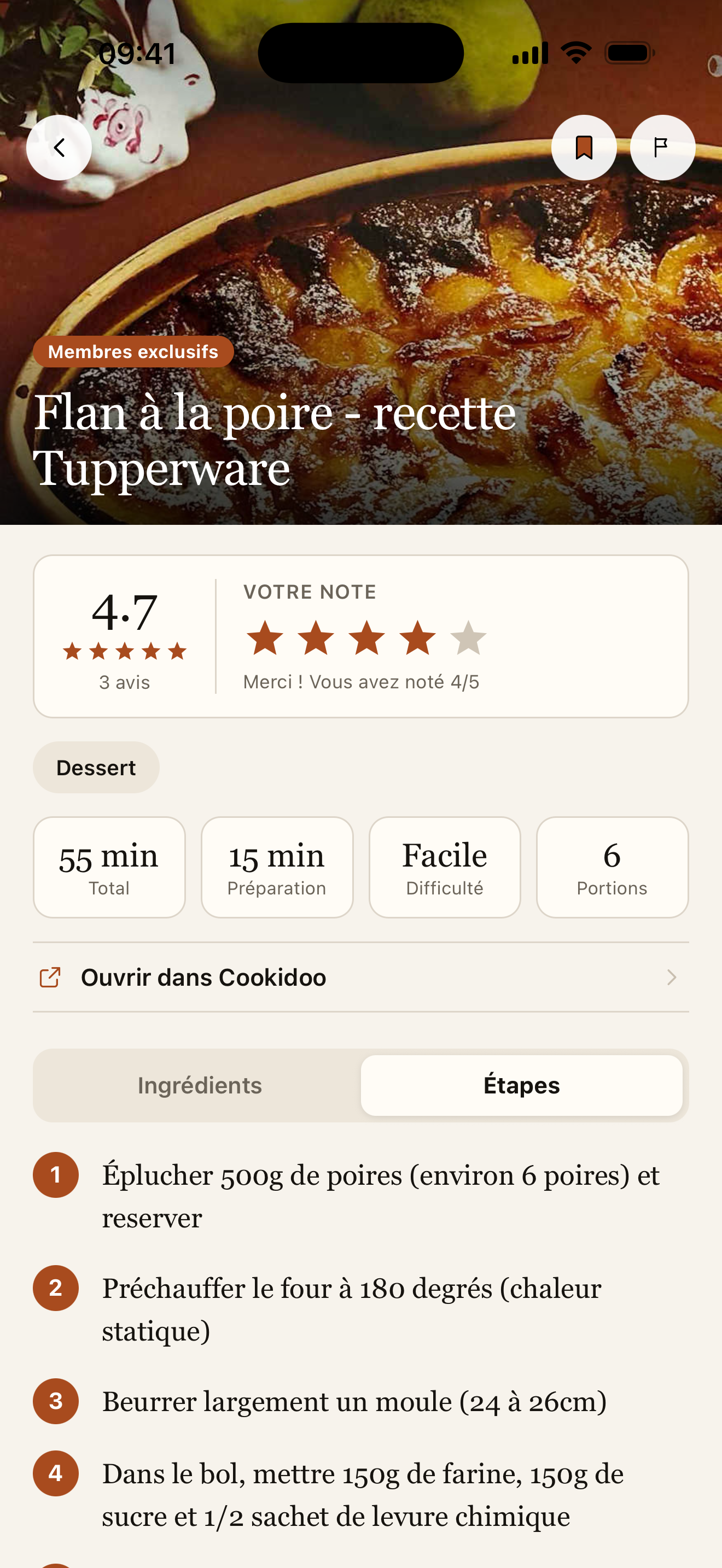 Étapes détaillées de la recette